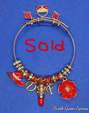 Load image into Gallery viewer, Unique Gold Charm Accent Adjustable Bangle Bracelets