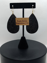 Load image into Gallery viewer, Handcrafted Leather Printed or Smooth Teardrop Earrings
