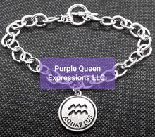 Load image into Gallery viewer, Silver Rhodium Ladies Zodiac Bracelet