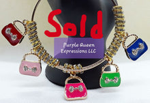 Load image into Gallery viewer, Unique Gold Charm Accent Adjustable Bangle Bracelets