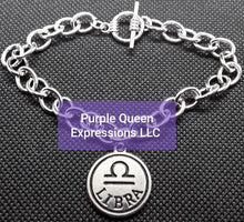 Load image into Gallery viewer, Silver Rhodium Ladies Zodiac Bracelet