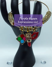 Load image into Gallery viewer, Unique Gold Charm Accent Adjustable Bangle Bracelets