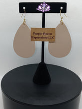 Load image into Gallery viewer, Handcrafted Leather Printed or Smooth Teardrop Earrings
