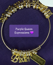 Load image into Gallery viewer, Unique Gold Charm Accent Adjustable Bangle Bracelets
